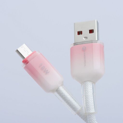 FORCELL F-ENERGY C351 cable USB A to Micro USB QC3.0 2,4A 18W Gradient 1 m white – Bild 5