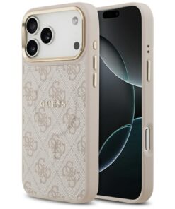 GUESS case for IPHONE 17 Pro Max compatible with MagSafe GUHMP17XP4MSEGCP (PU 4G W/ Classic) pink