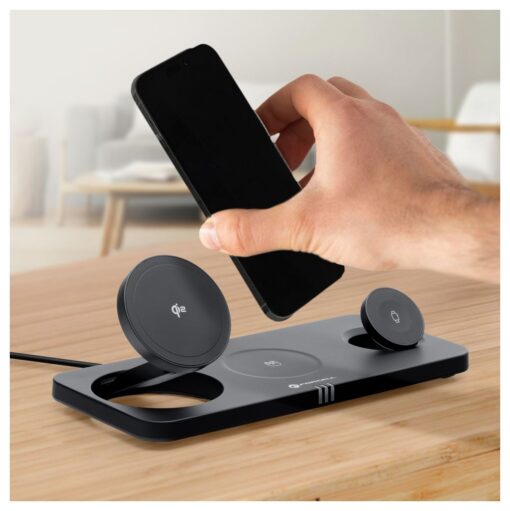 FORCELL F-ENERGY MagNetix 3w1 Qi2 20,5W wireless charger compatible with MagSafe black – Bild 8