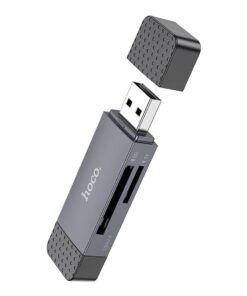 HOCO Speicherkartenleser 2in1 USB A + Typ C 3.0 HB45 grau
