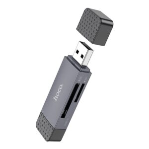 HOCO 2-in-1 Speicherkartenleser USB-A + Typ-C 3.0 HB45, Grau