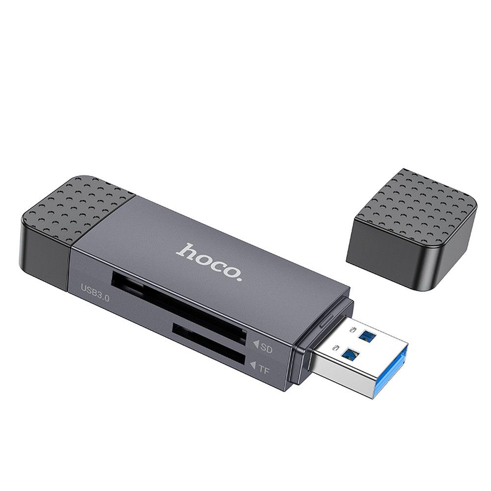 HOCO 2-in-1 Speicherkartenleser USB-A + Typ-C 3.0 HB45, Grau – Bild 4