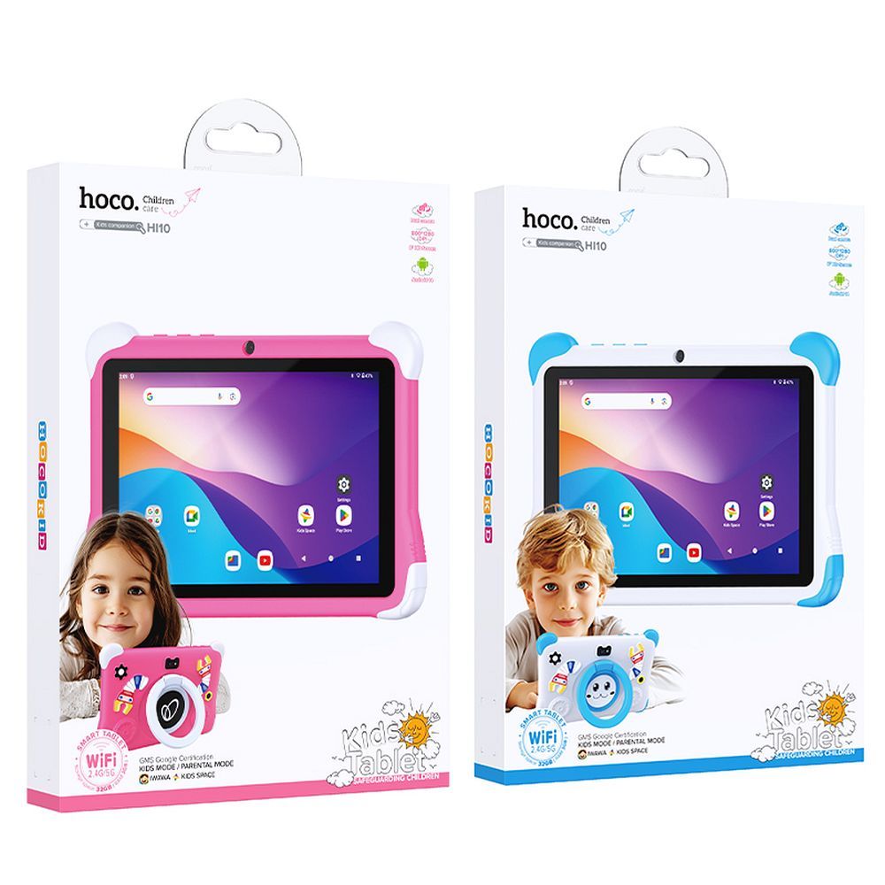 HOCO Kinder-Tablet 3GB / 32GB HD Android 14 HI10 Rosa – Bild 3