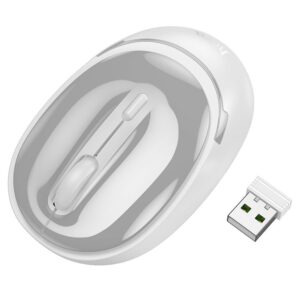 HOCO kabellose 2,4G Computermaus GM34 grau-weiß mit 1600 dpi