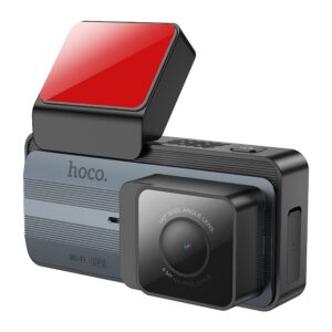 Dashcam für Auto Hoco mit 3,69" Bildschirm, 2K + Rückfahrkamera 720P/25fps, GPS DV12 silbergrau