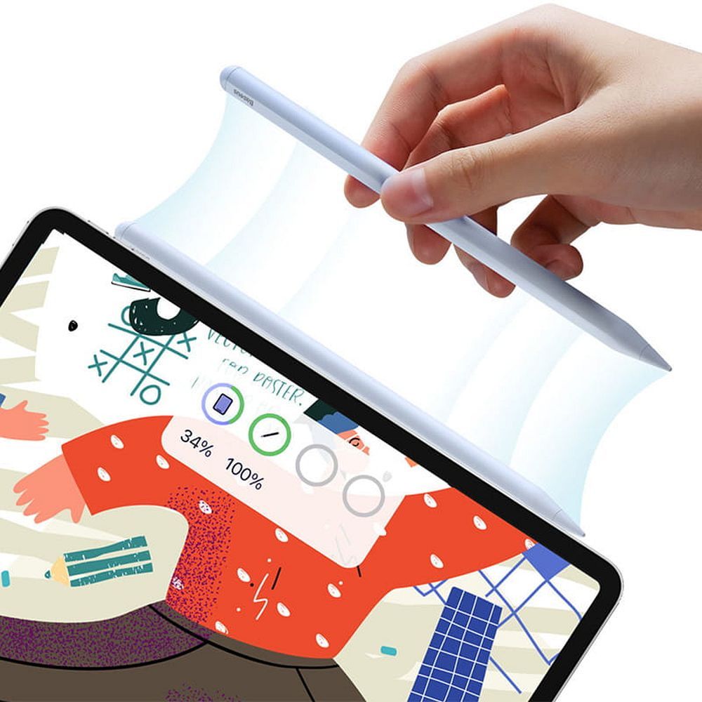 BASEUS Kapazitiver Aktiver Stylus mit Induktiver Aufladung, Kompatibel mit iPad, 125 mAh, Stylus Writing 2 Lite SXBC060103/BS-PS003 Blau – Bild 8