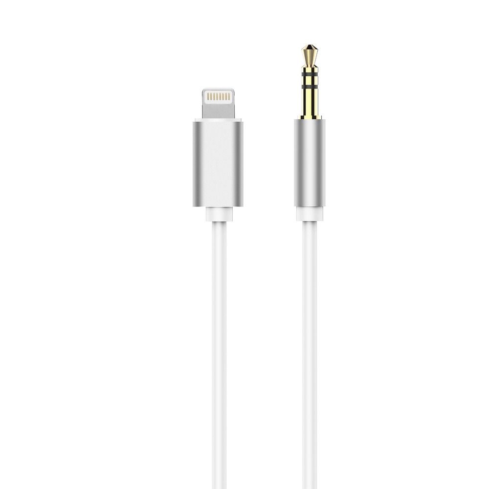Adapter HF/audio für iPhone Lightning 8-pin - Jack 3,5mm Kabel (male) weiß