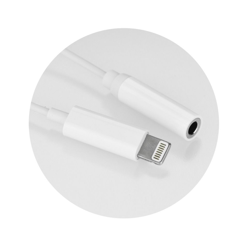 Adapter HF/audio für iPhone Lightning 8-pin - Jack 3,5mm (female) weiß – Bild 3
