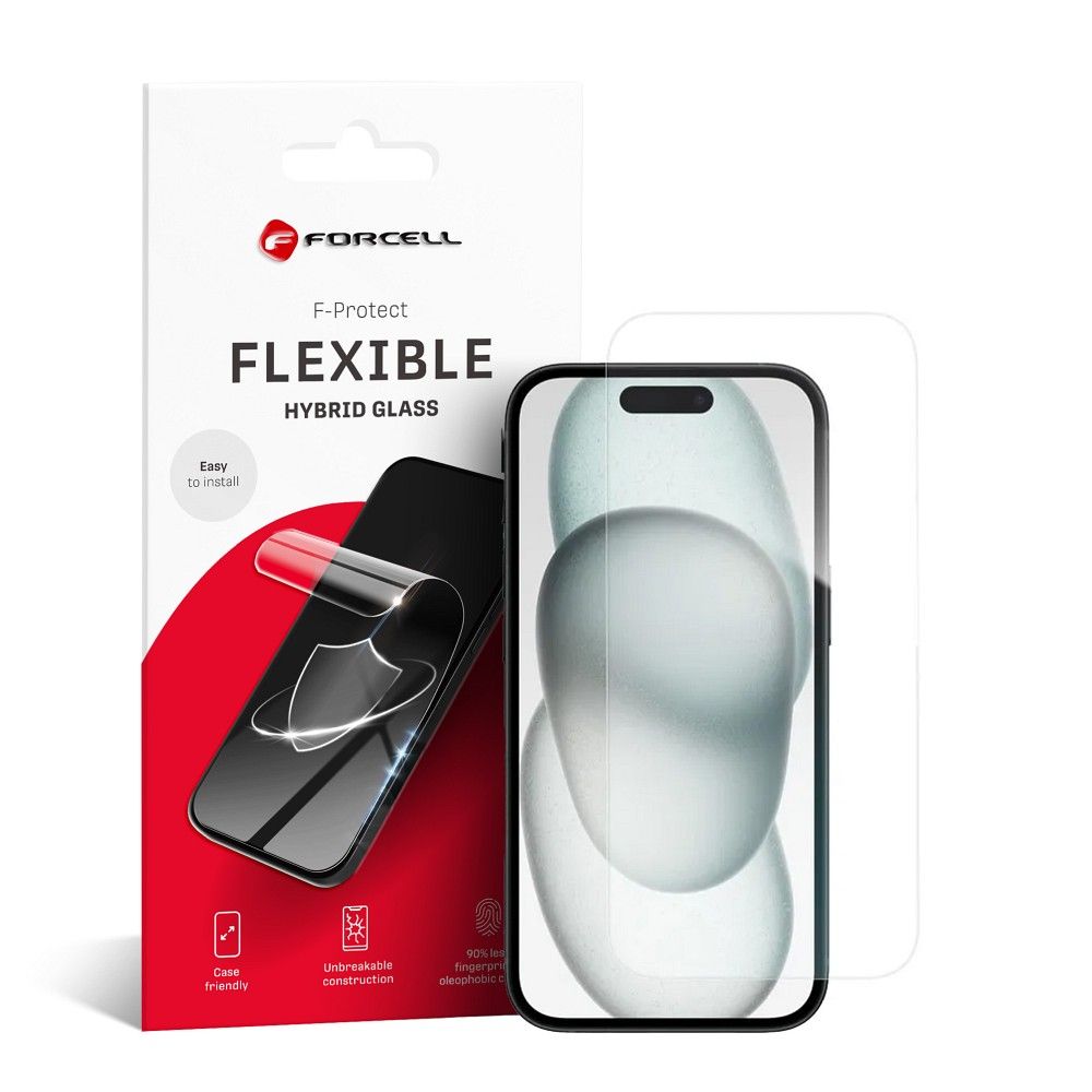 Forcell Flexible Nano Glass – Gehärtetes Glas für das iPhone 15