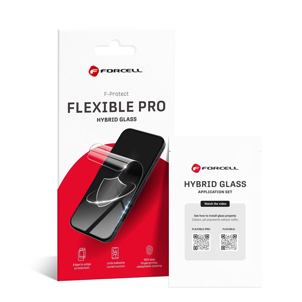 Hybrid-Flexible Glas Forcell 5D Full Glue – kompatibel mit APP iPhone 13 Pro Max / 14 Plus, Schwarz – Bild 10