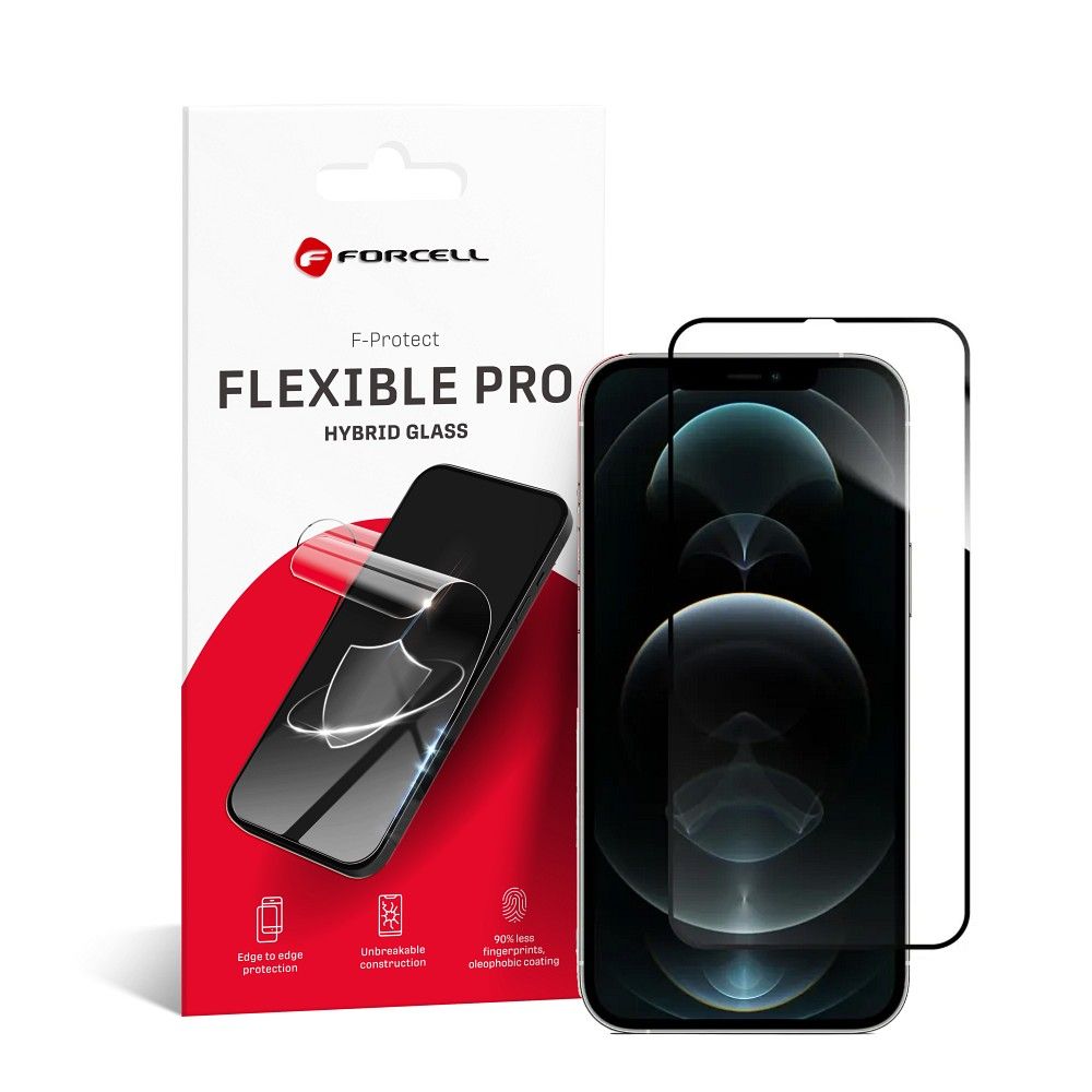 Forcell Hybrid Flexible 5D Glas mit Vollflächiger Klebung – APP iPhone Xs Max/11 Pro Max schwarz