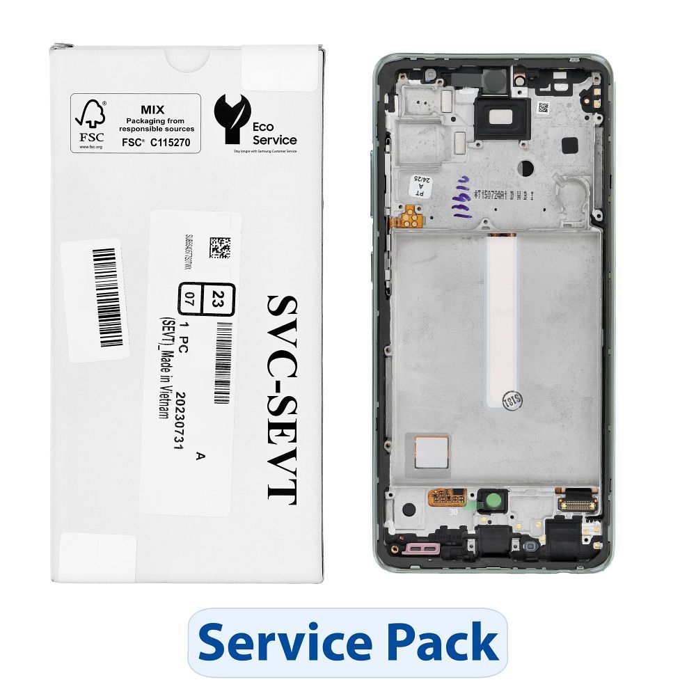 ServicePack LCD-Display SAMSUNG A52S 5G A528B GH82-26861E Grün