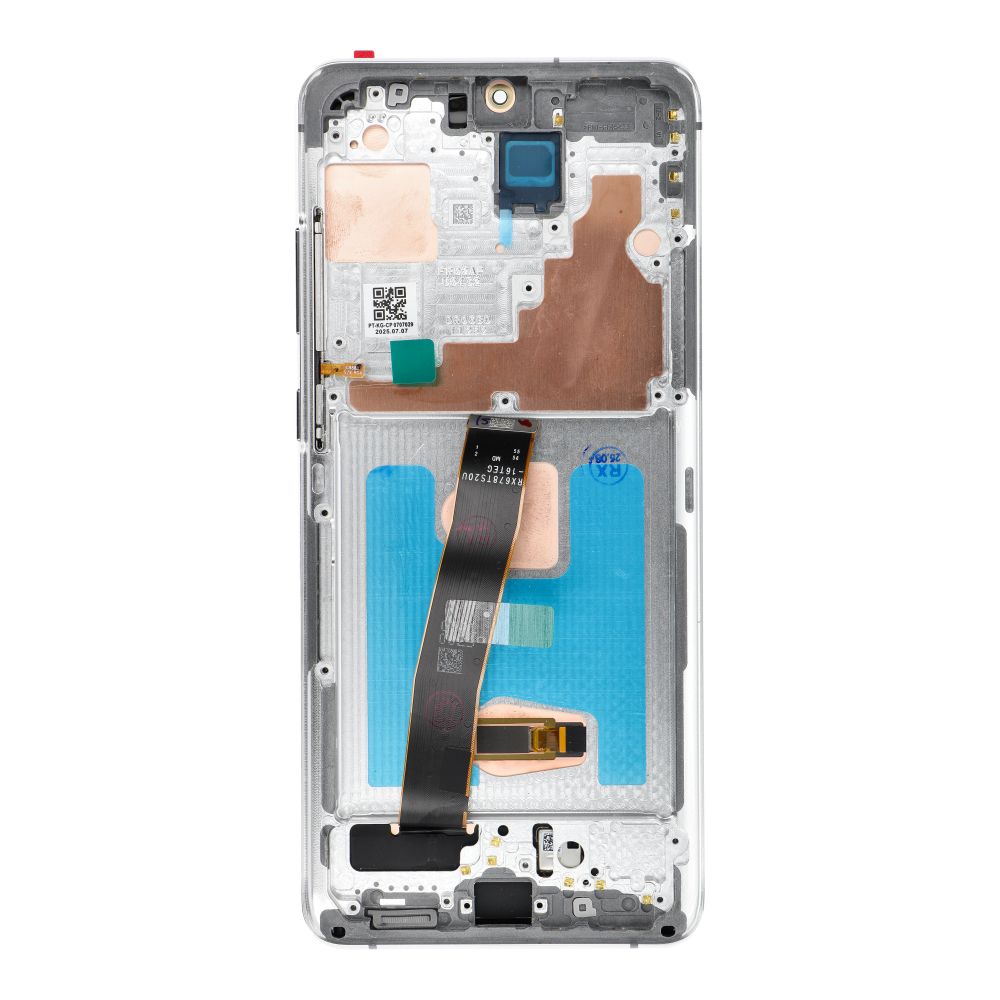 LCD-Display für SAMSUNG S20 Ultra weiß SOFT OLED mit Rahmen