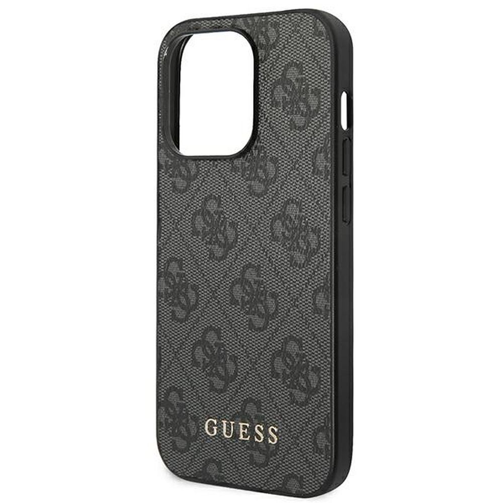 Original GUESS Hülle GUHCP14XG4GFGR für iPhone 14 PRO MAX (4G Gold Logo / Grau) – Bild 7