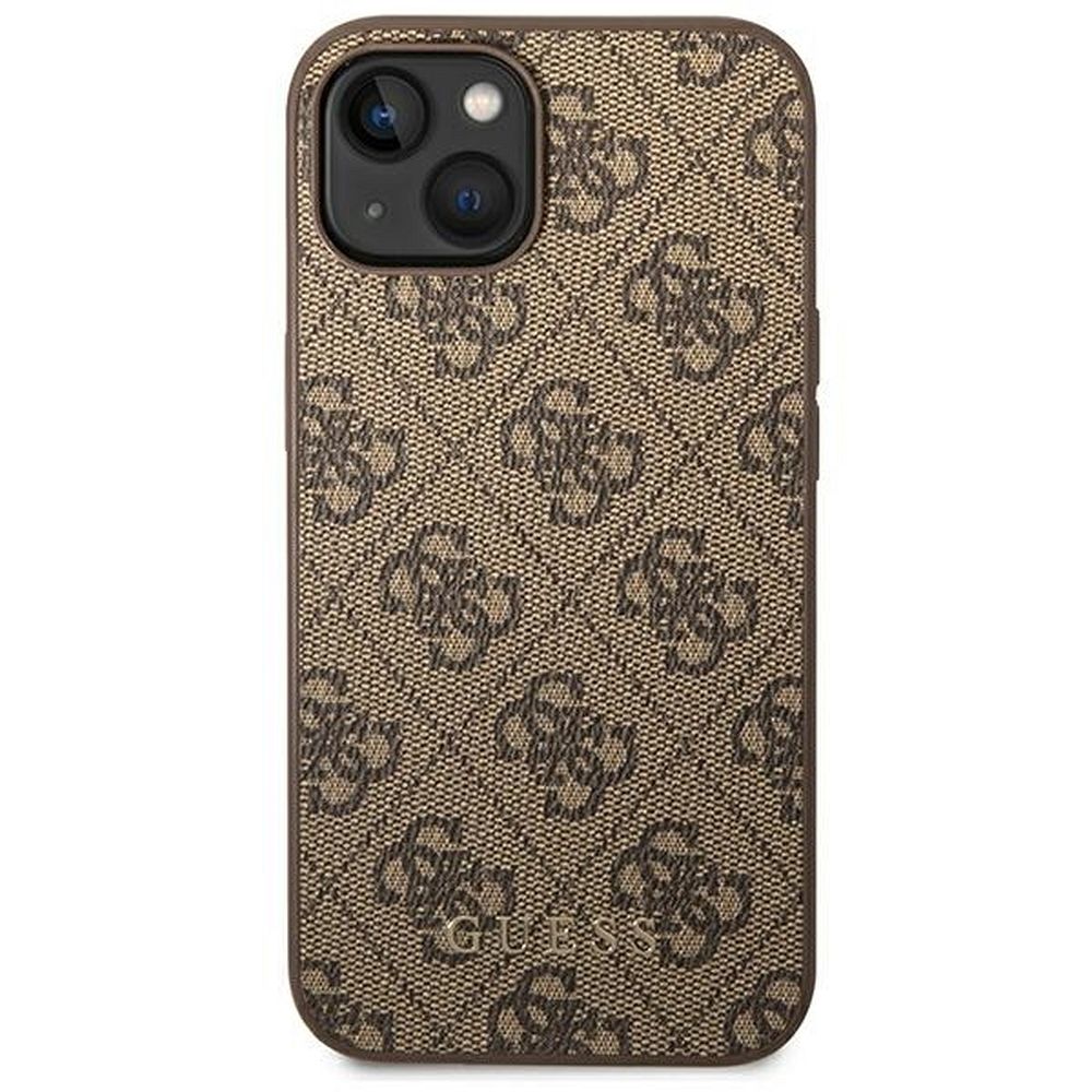 Original GUESS Case GUHCP14SG4GFBR für iPhone 14 (4G Gold Logo / Braun) – Bild 4