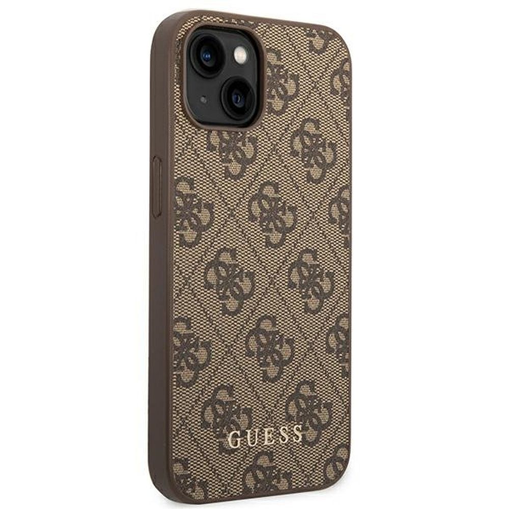 Original GUESS Case GUHCP14SG4GFBR für iPhone 14 (4G Gold Logo / Braun) – Bild 5