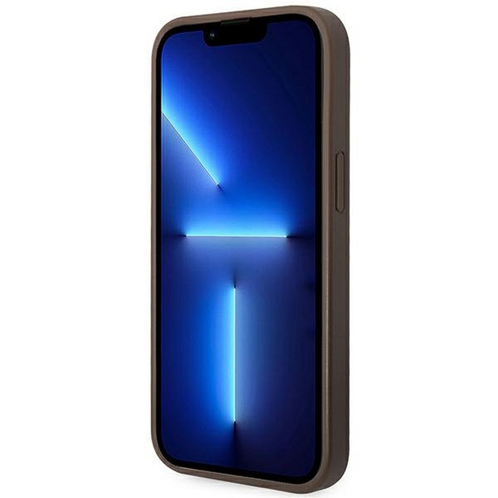 Original GUESS Case GUHCP14SG4GFBR für iPhone 14 (4G Gold Logo / Braun) – Bild 6