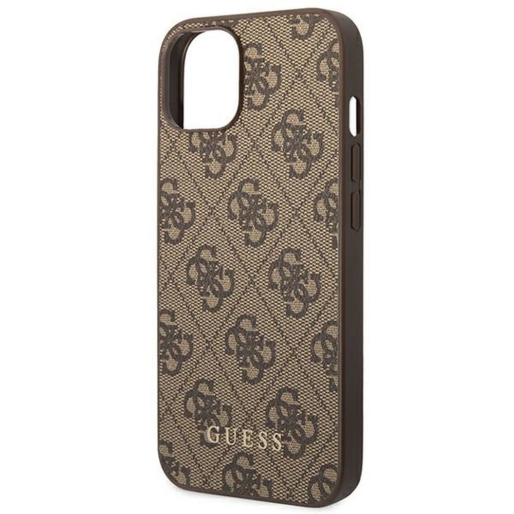 Original GUESS Case GUHCP14SG4GFBR für iPhone 14 (4G Gold Logo / Braun) – Bild 7