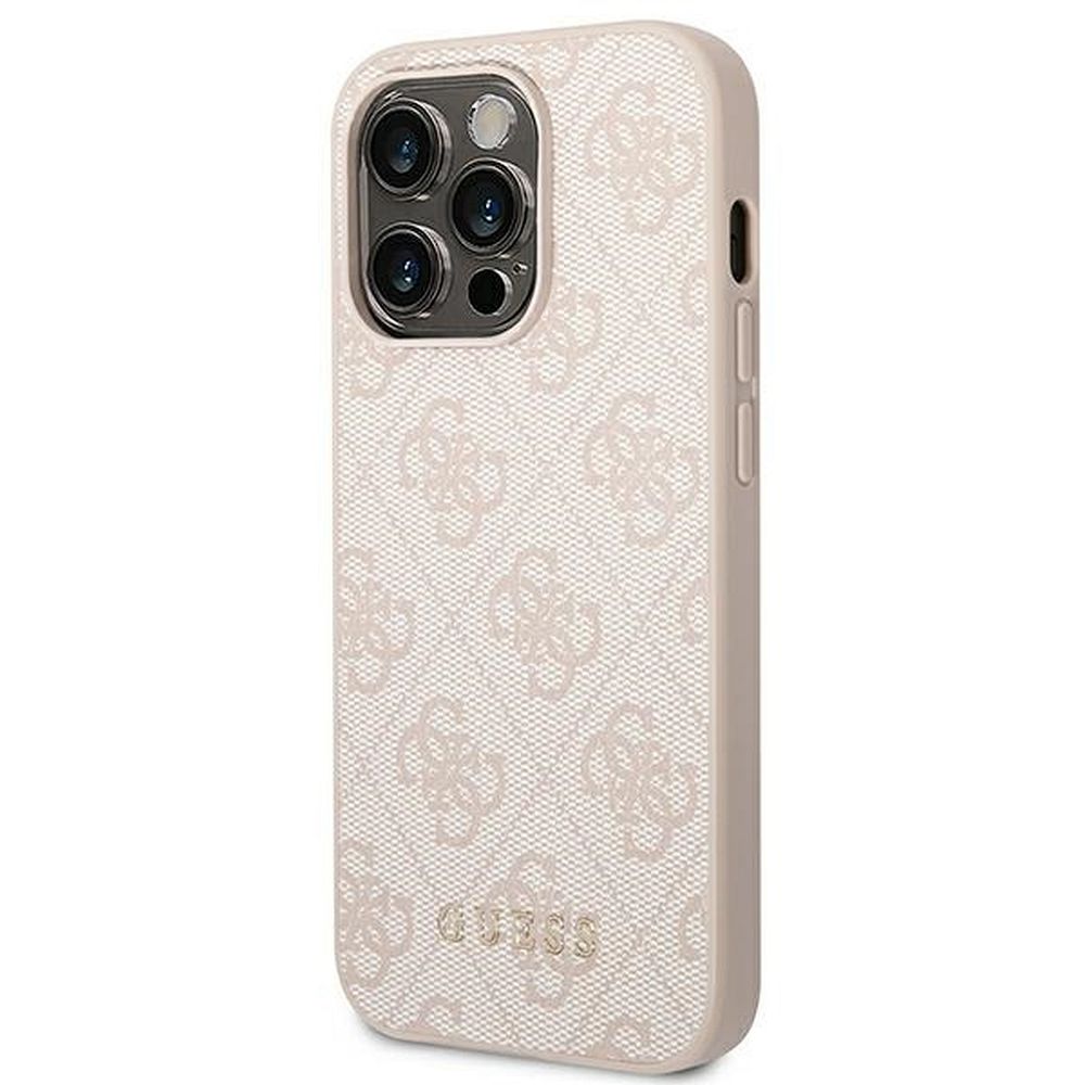 Original GUESS Case GUHCP14XG4GFPI für iPhone 14 PRO MAX (4G Gold Logo / Pink) – Bild 3
