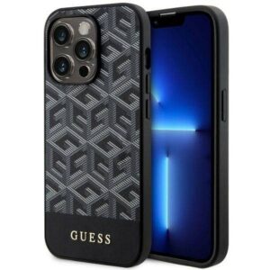 Original GUESS Case GUHMP14LHGCFSEK für iPhone 14 Pro (MAG GCUBE / Schwarz)