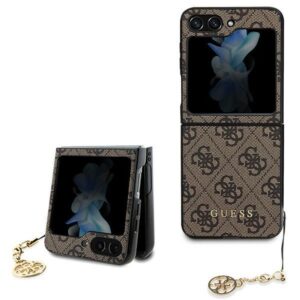 Original GUESS Schutzhülle GUHCZF5GF4GBR für Samsung Flip 5 (4G Charm / Braun)