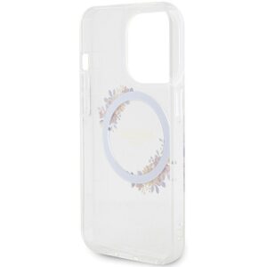 Original GUESS Hülle GUHMP15LHFWFCT für iPhone 15 Pro (Magsafe-kompatibel / Blumenkranz / transparent) – Bild 7