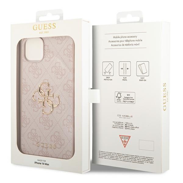 GUESS Handyhülle für IPHONE 13 / 14 / 15 GUHCP14S4GMGPI (4G Big Metal Logo) Rosa – Bild 9