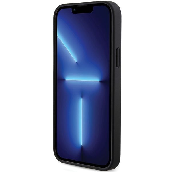 GUESS Handyhülle für iPhone 14 Pro GUHCP14LPG4GPK (4G Triangle Metal Logo) Schwarz – Bild 6