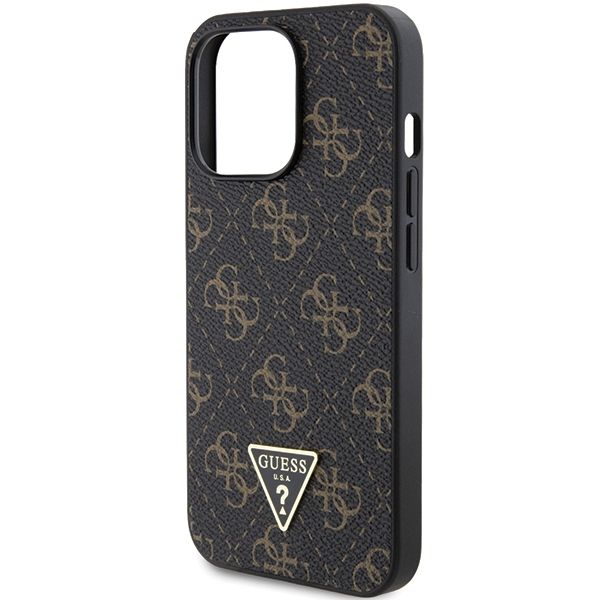 GUESS Handyhülle für iPhone 14 Pro GUHCP14LPG4GPK (4G Triangle Metal Logo) Schwarz – Bild 7