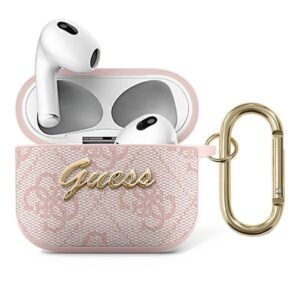 GUESS Hülle für APPLE AirPods 3 GUA34GSMP (4G Script Metal Kollektion) pink