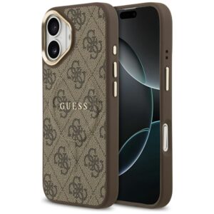 GUESS Hülle für iPhone 17 kompatibel mit MagSafe GUHMP17SP4MSEGCW (PU 4G W/ Classic) braun