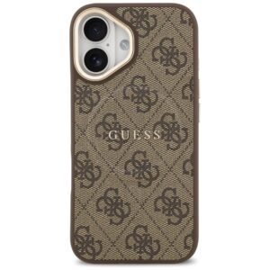GUESS Hülle für iPhone 17 kompatibel mit MagSafe GUHMP17SP4MSEGCW (PU 4G W/ Classic) Braun – Bild 3