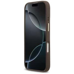 GUESS Hülle für iPhone 17 kompatibel mit MagSafe GUHMP17SP4MSEGCW (PU 4G W/ Classic) Braun