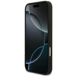 GUESS Hülle für iPhone 17 Pro Max kompatibel mit MagSafe GUHMP17XG4GFRK (PU 4G Ring Classic Logo) Schwarz