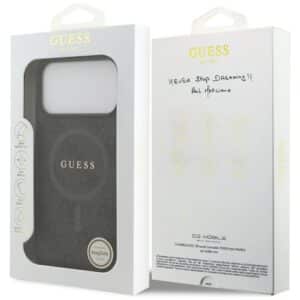 GUESS Hülle für iPhone 17 Pro Max kompatibel mit MagSafe GUHMP17XG4GFRK (PU 4G Ring Classic Logo) Schwarz – Bild 8