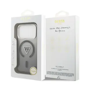GUESS Hülle für iPhone 17 Pro Max kompatibel mit MagSafe GUHMP17XHGTMLCGK (IML Gradient mit Dreieck-Logo) schwarz – Bild 8