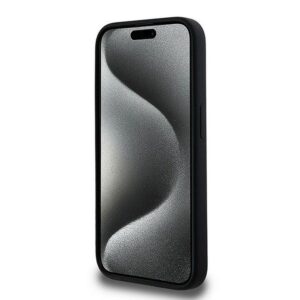 KARL LAGERFELD Hülle für iPhone 15 Pro, kompatibel mit MagSafe KLHMP15LSCMKCRHK (Silikon KC Body Ring) schwarz – Bild 5