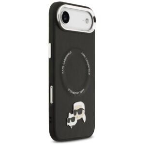 KARL LAGERFELD Hülle für iPhone 17 Air, MagSafe-kompatibel KLHMP17MPSMLRKCK (PU K&C PINS) Schwarz – Bild 4