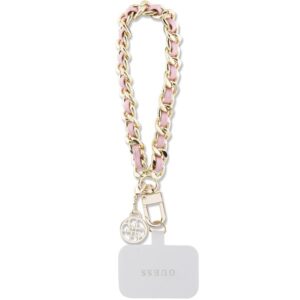 GUESS Handschlaufe GUOUCHSAMC4P (Saffiano Kettenschlaufe mit 4G-Charm) in Rosa