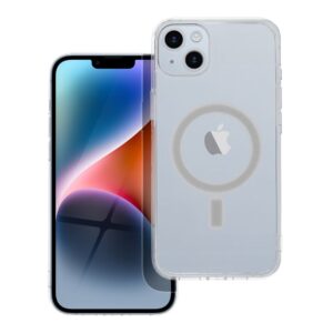CLEAR MAG COVER Handyhülle mit Kameraschutz, kompatibel mit MagSafe für iPhone 14 Plus, transparent