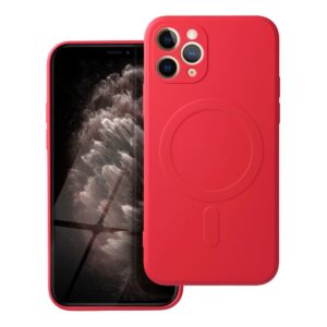 SILICONE MAG COVER kompatibel mit MagSafe für iPhone 11 Pro, rot