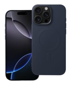 SILICONE MAG COVER (big hole) case compatible with MagSafe for IPHONE 16 Pro Max blue titanium