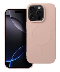 SILICONE MAG COVER (großes Loch) kompatibel mit MagSafe für IPHONE 16 Pro rosa