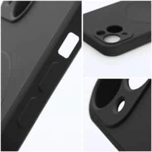Hülle für Samsung A36 Silicone Mag Cover kompatibel mit MagSafe (Kameraschutz) schwarz