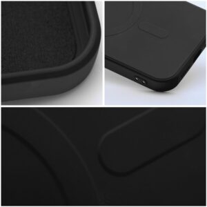 Hülle für Samsung A36 Silicone Mag Cover kompatibel mit MagSafe (Kameraschutz) schwarz – Bild 8