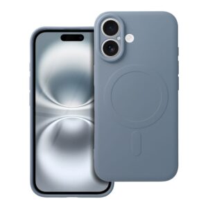 Hülle für Samsung S25 Silicone Mag Cover kompatibel mit MagSafe (Kameraschutz) hellblau
