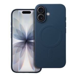 SILICONE MAG COVER Handyhülle (großes Loch), kompatibel mit MagSafe für iPhone 17, blau
