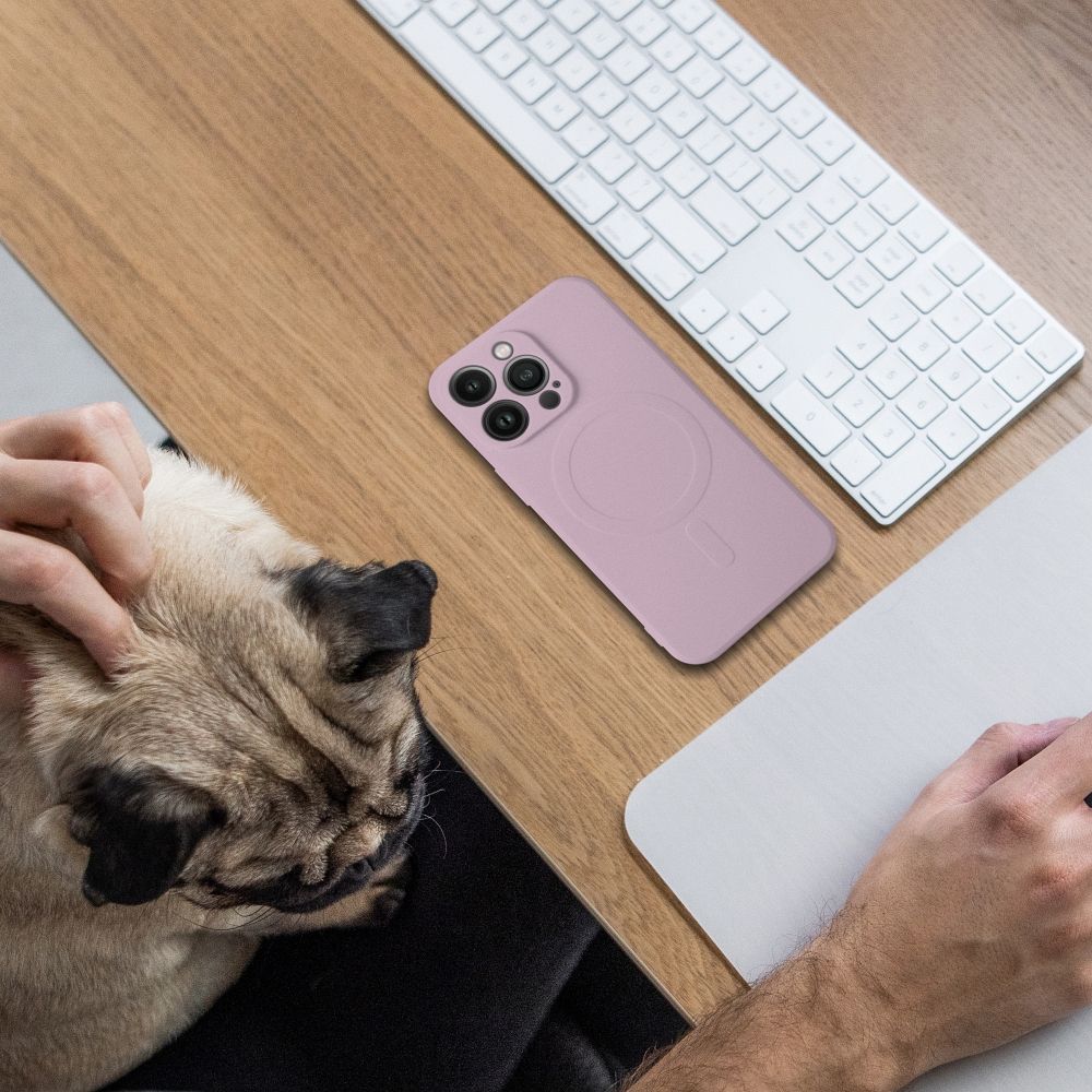 Silikon Mag Cover (großes Loch) kompatibel mit MagSafe für iPhone 17 Pro Max, rosa – Bild 10