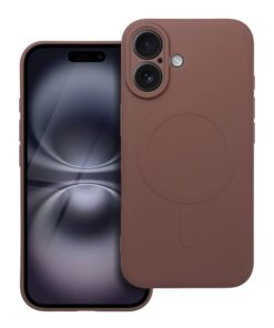 SILICONE MAG COVER case compatible with MagSafe for IPHONE 17 Air brown