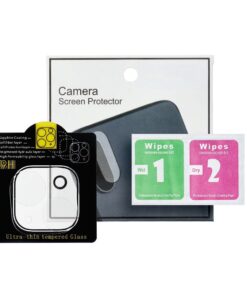 5D Full Glue Gehärtetes Glas für Kamera - für iPhone 15 Pro Transparent